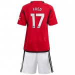 Günstige Fußballtrikots Manchester United Fred 17 Kinder Heimtrikot 2023-24 Kurzarm